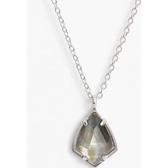 KENDRA SCOTT 14K GOLD PLATED CORY SEMI- PRECIOUS STONE PENDANT NECKLACE - Picture 1 of 4